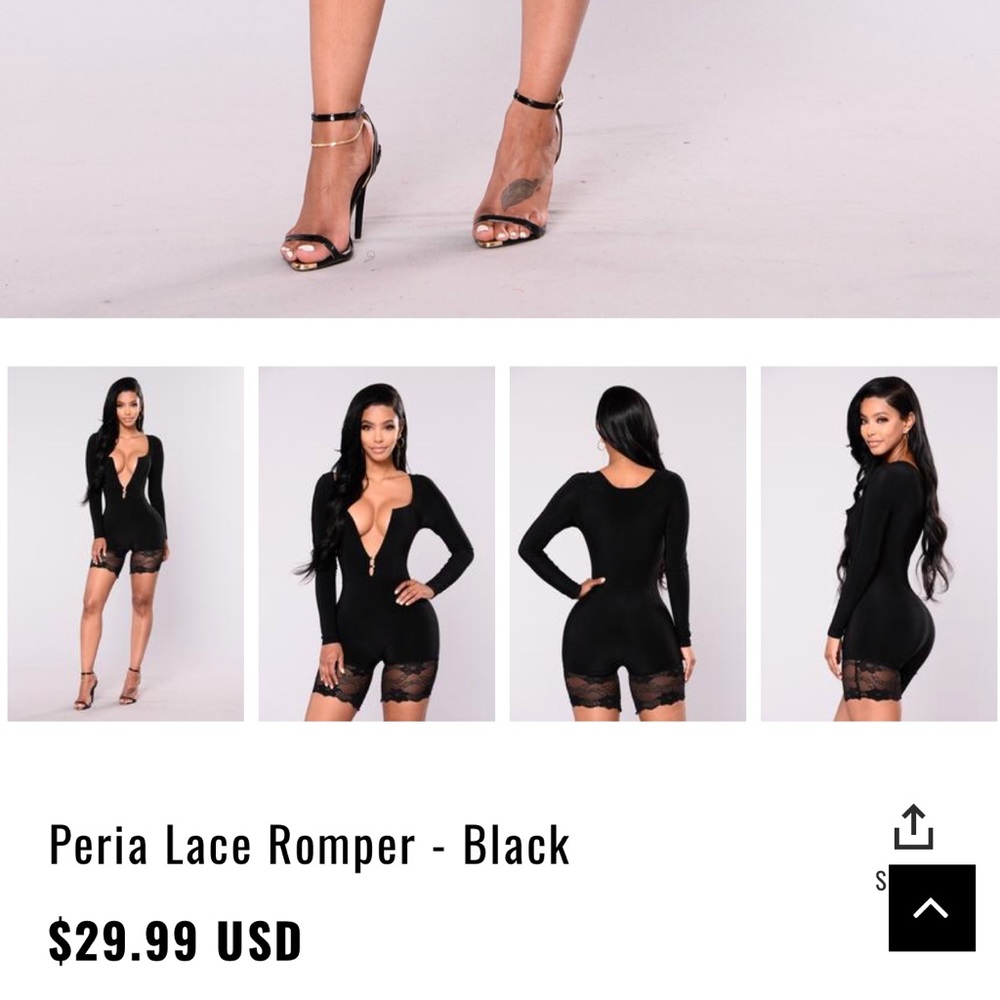 Fashion Nova White Romper